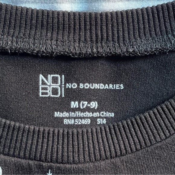 No Boundaries tie-front butterflies & cosmos t-shirt, size M - Picture 6 of 8